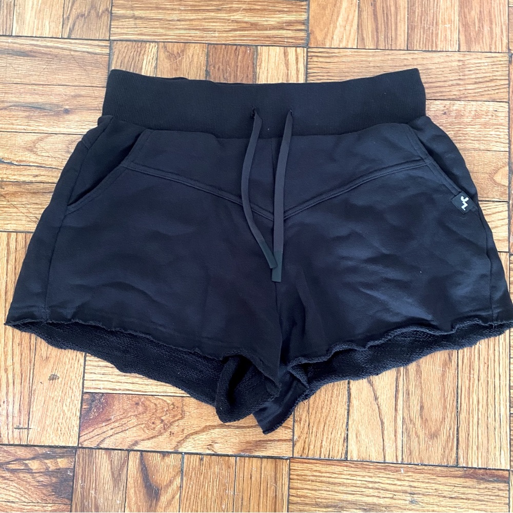 JoyLab Black Cotton High Waisted Sweat Shorts